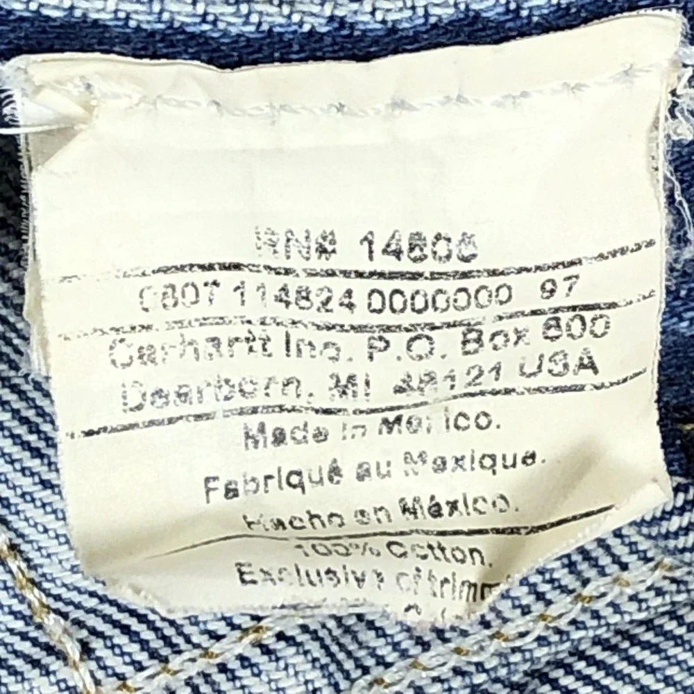 Carhartt Jeans Mens 36x34 Blue Relaxed Fit Straight Leg Denim Light Wash Casual